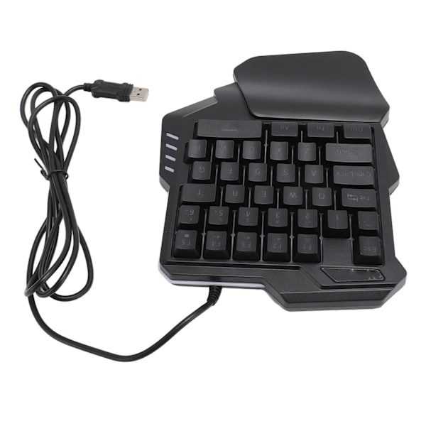 Enhånds Spil Tastatur 35 Taster Bærbar Spil Tastatur Baggrundsbelysning Spil Tastatur Ergonomisk Spil Controller til Windows 7 8 10 PC