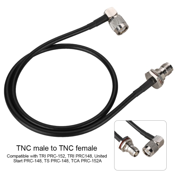60 cm TRI-antenneforlengerkabel TNC-hann til TNC-hun Kompatibel med TRI PRC-152