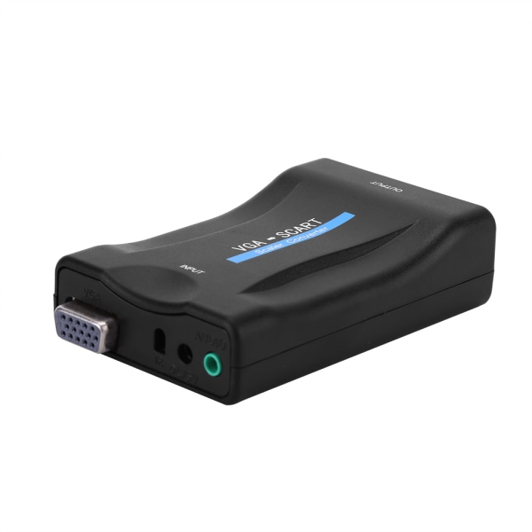 VGA til SCART Video Audio Converter Adapter USB med fjernbetjening
