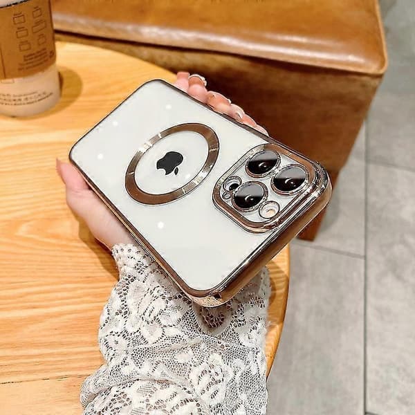 Magsafe Magnetic Case Compatible With Iphone 14 Pro Max/14 Pro/14 Plus/14, Transparent Silicone Lens Protector
