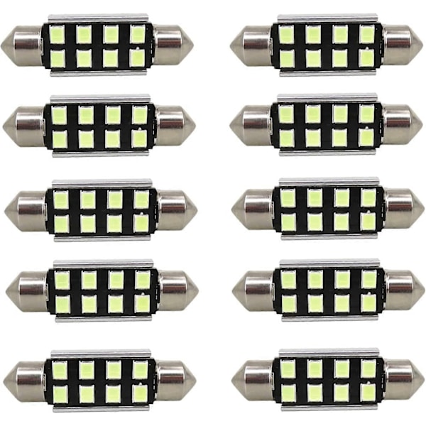 10 stk Isblå 31mm Festlige LED-billamper 2835SMD