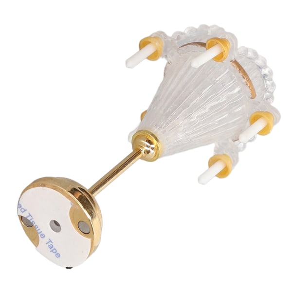 Pienoiskattokruunu 1/12 Skaalattu elävä koristeellinen minikattolamppu 5 LED-kynttilällä nukkekodille