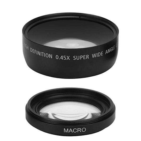 JSR‑1152 55MM 0,45X avancerad vidvinkelmakroobjektiv passar för alla kameralinser med 55 mm diameter