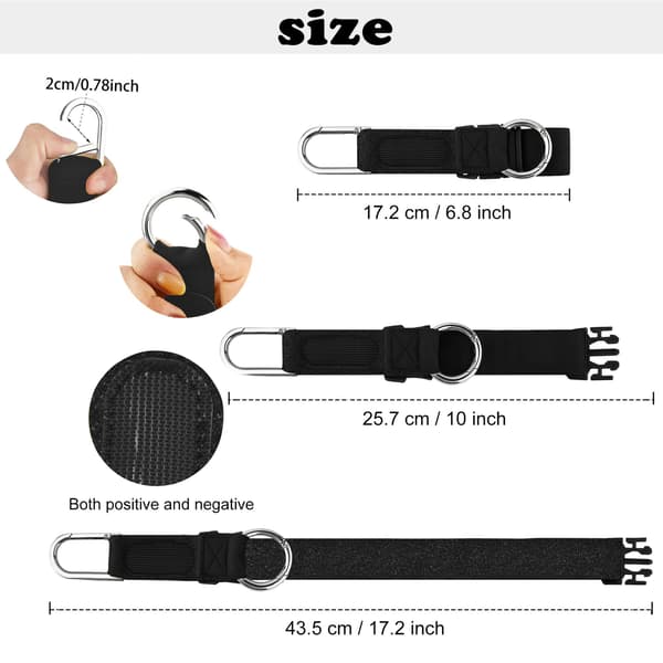 Elastisk jakkeholder rejsestrop med D-ring kroge og spænde, kuffertstropper bælter rejsetilbehør, gør dine hænder frie, sort
