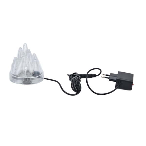 LED-akvarielys med oksygenert, lyst og fargerikt akvariumdekor EU-plugg 110-240V bred spenning hvit skall gult lys