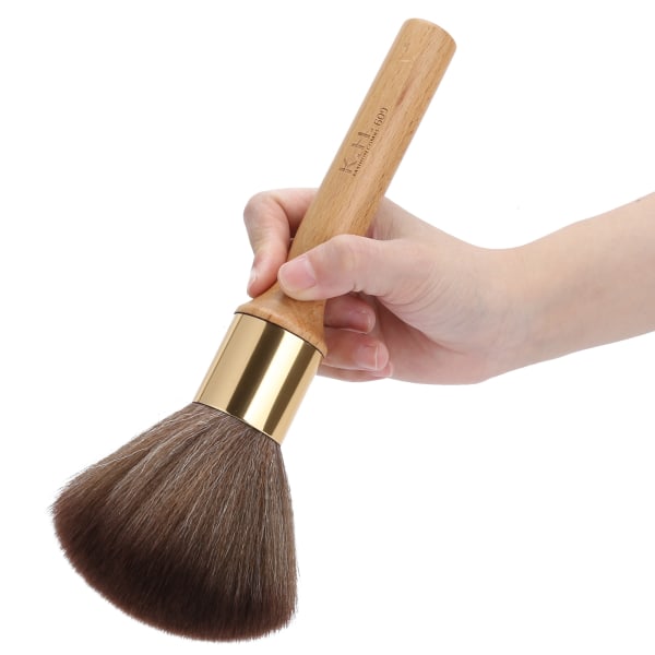 Rikkoutuneiden hiusten lakaisuharja, kaula, kasvoharja, ammattimainen parturi kampaamoharja puinen
