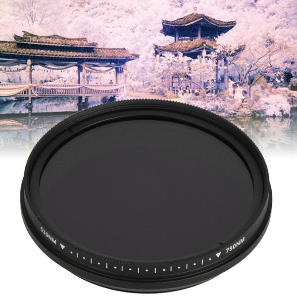 FOTGA 58 mm justerbart optisk infrarødt objektivfilter 530-750nm til DSLR-kamera IR-fotografering