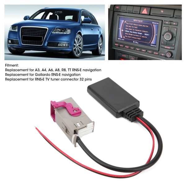 Langaton Bluetooth äänisovitin Audi A3 A4 A6 A8 TT R8 RNS-E:lle
