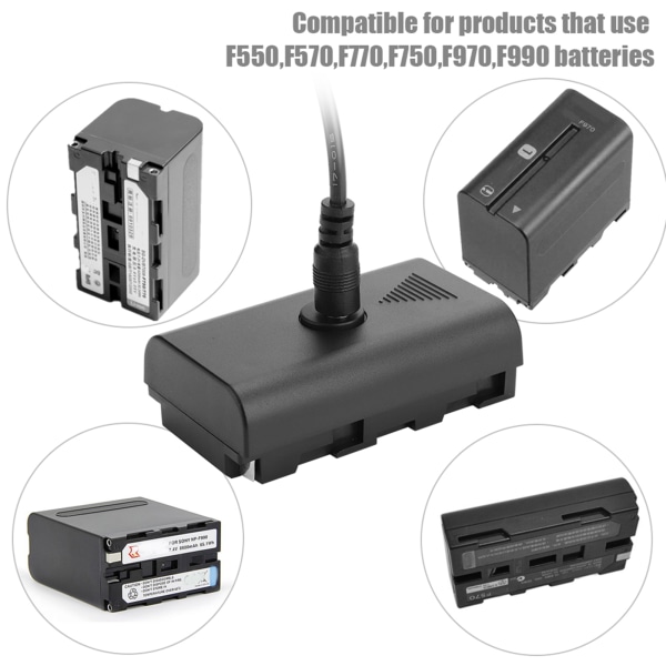 USB-kabel Dummy batterikobling for Sony F550 F570 F770 F750 F970 F990
