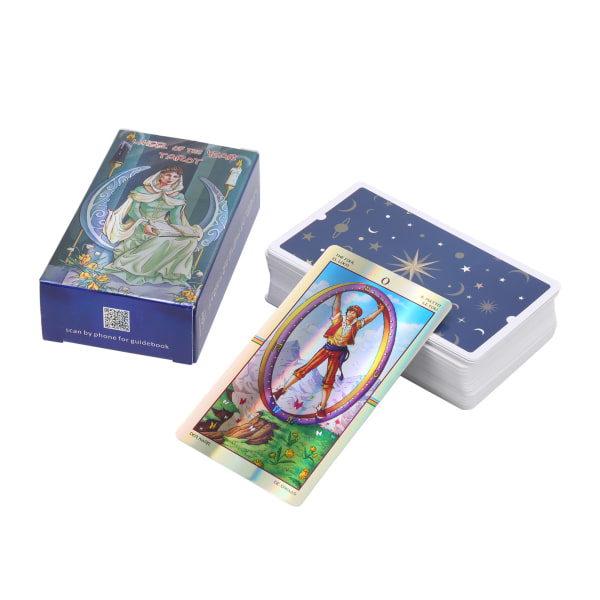Tarotkort Deck Fate Divination Hologram Paper Engelsk brætspil Party Spillekort