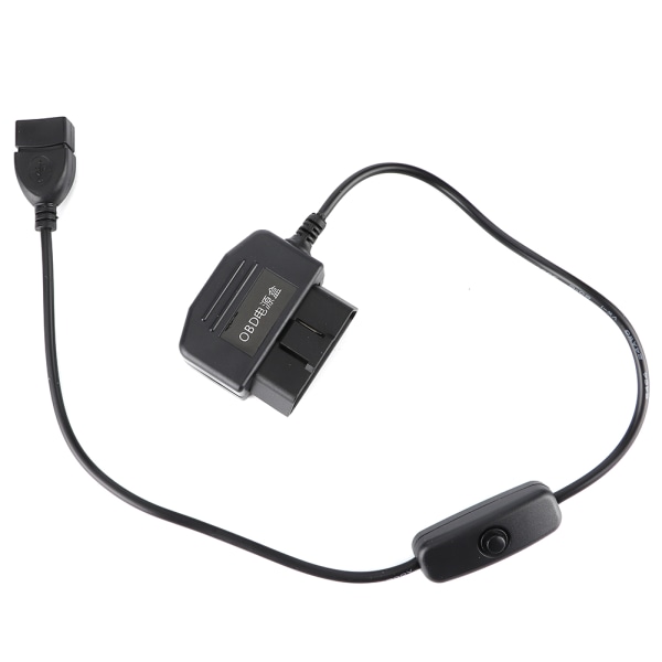 18,7 tuuman OBD2 USB power 16-nastainen liitinlaturi auton GPS-dVR-kameralle