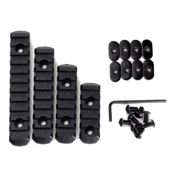 4-pack styrskena remsa modifiering dekorativa tillbehör träskyddspanel montering 20mm svart