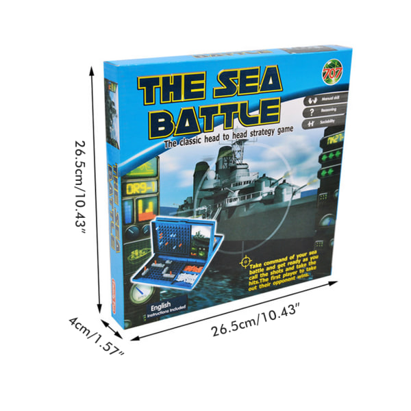 Sea Battle Brettspill Combat Strategy Brettspill Morsomt sjøslagsspill Dobbel kampleke for barn