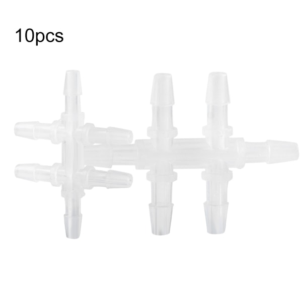 10 STK 6-veis Aquarium Vannrør Adapter Fisketank Skjøt Rør Slange Fittings Kobling 3,9 MM