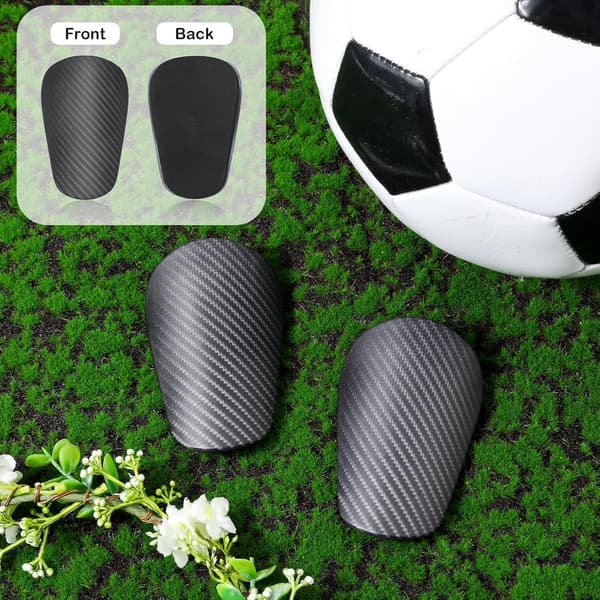 Mini-benskinner til fodbold, mørkegrå ekstra mini-fodboldbenskinner til unge og voksne (Mini, 9,5x4cm)