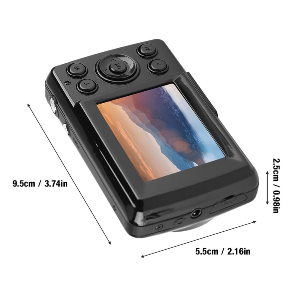 Mini Outdoor 16MP 720P 30FPS 4X Zoom HD Digitalt Videokamera Videokamera svart black