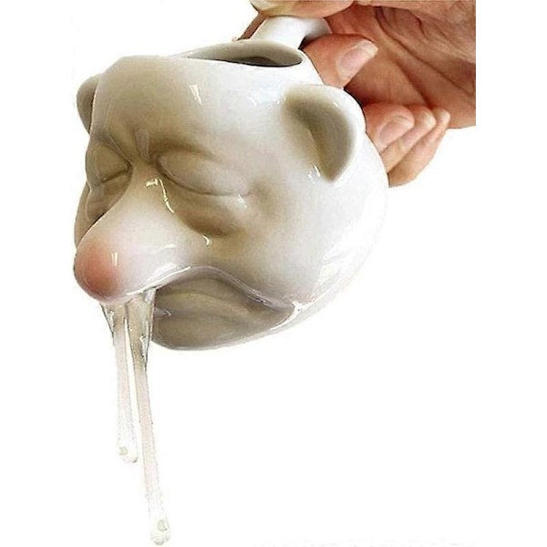 Funny Egg Yolk Separator, Ceramic Egg White Separator with Running Nose