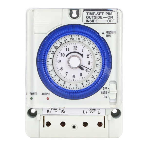 Tidsbryter mekanisk timer 24-timers kontrollertilbehør for lysovn 100-240V AC