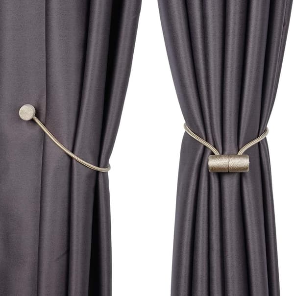 2 sett magnetiske gardinfester, 16 tommers gardinklemmer