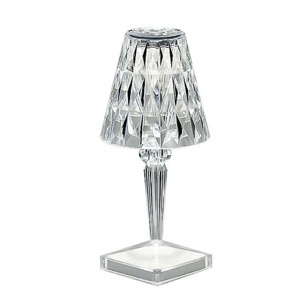 Krystal Diamant Bordlampe USB Genopladelig Lampe Touch Sensor Kontrol