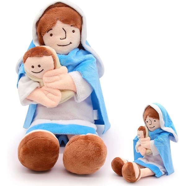 Jesus Virgin Mary Plyschleksak, Jesu mor Plyschstoppad docka,söta Kristus religiösa leksaker för dop Påskgåva Heminredning Mary