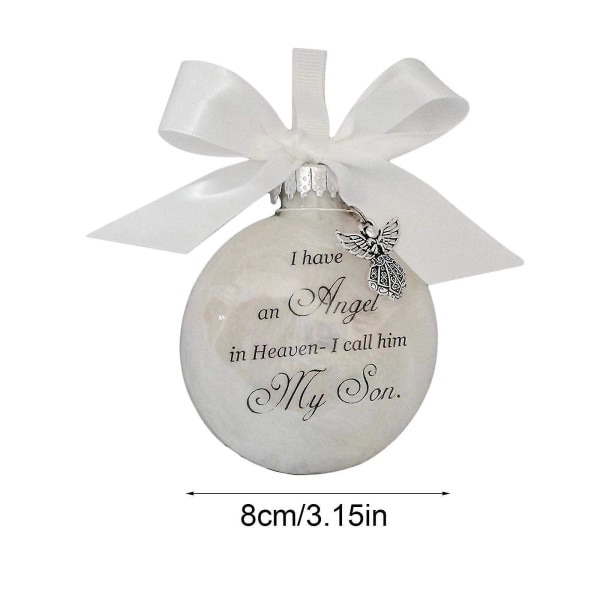 Christmas Ornament Feather Ball Angel In Heaven Memorial Ornamentgift Mom