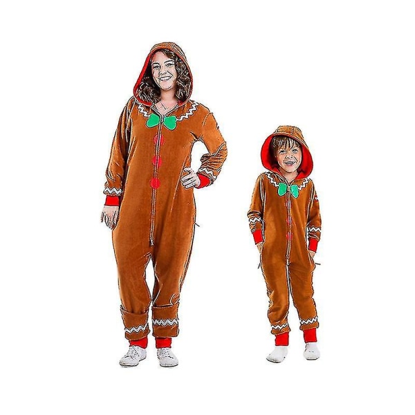 Herrfamilj Gingerbread Cozy Jumpsuit, Comfy Gingerbread Cozy Christmas Onesie-ååå Kid M