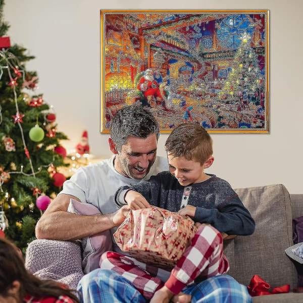 Pussel adventskalender 2023, 1008 pusselbitar 24 dagars julnedräkning adventskalendrar, julklappsidé för barn Vuxenpresent E