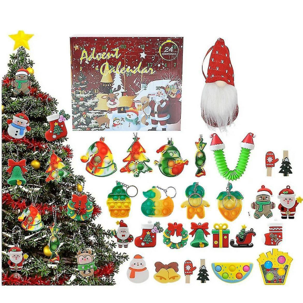 Tjejer sminkar adventskalender 24 dagars jul adventskalender Set för barn Partyfavors Julklapp Style 4