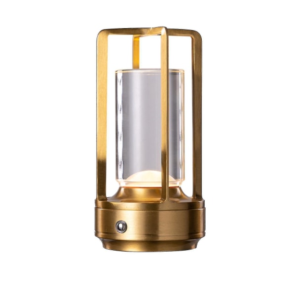 Lumison Crystal Lantern bordslampa, bärbar metall bordslampa för inomhus/utomhus, uppladdningsbar led lampa Mycket bra