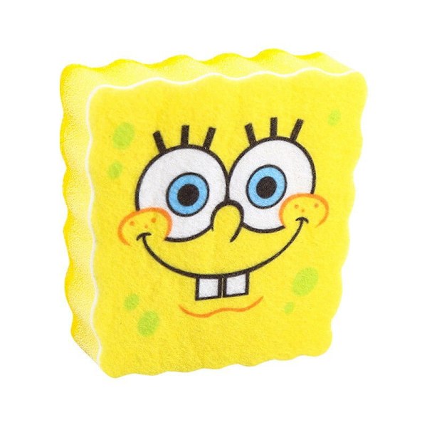 1 stk søt soppholder med 1 stk SpongeBob kjøkkensvamp, kjøkkenrengjøringssvamp, oppvaskbenksvamp