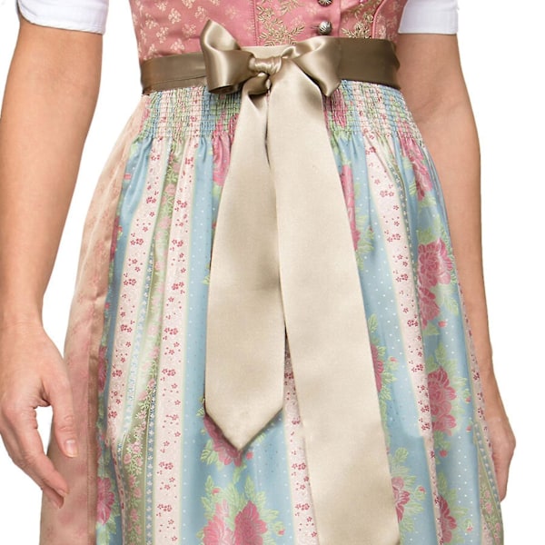 Tysk Oktoberfestdräkt för kvinnor Dirndl Traditionell bayersk ölkarneval Fraulein Cosplay Maid Dress Outfit -hg Röd Red L