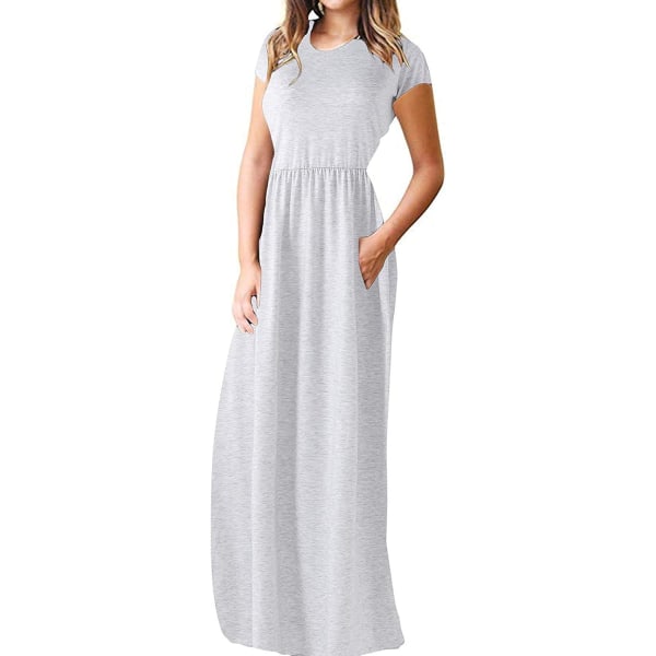 Women's Casual Loose Maxi Dresses Beach Cover Up Short Sleeve