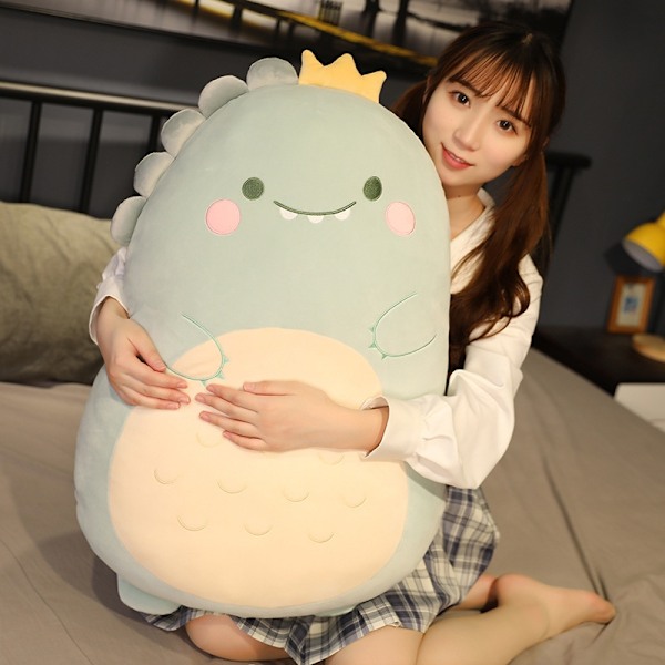 Squishmallow Kudde Docka Kawaii Djur Fet Kudde Plysch Enhörning Dinosaurie Dinosaur 80cm