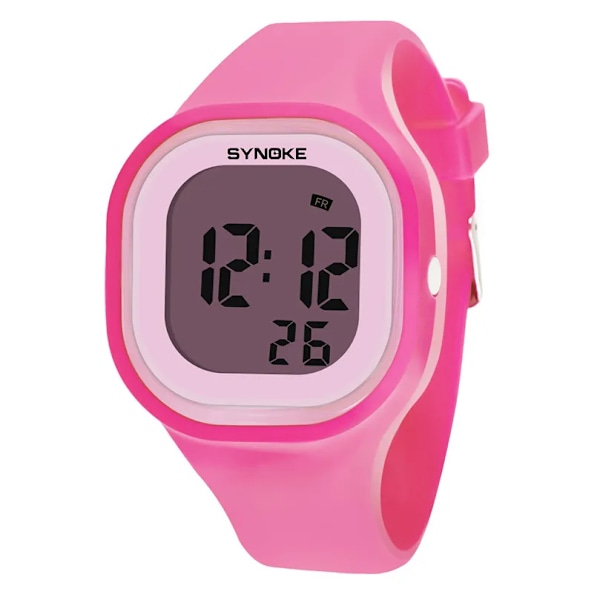 SYNOKE Menn Digitalt Armbåndsur Sport LED Alarm 50M Vanntett Timer Kvinner Elektronisk Klokker Relogio Masculino Pink