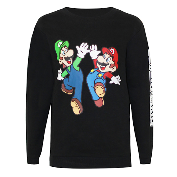 Super Mario Pojat Luigi Collegepaita 11-12 vuotta Musta Black Black 11-12 Years