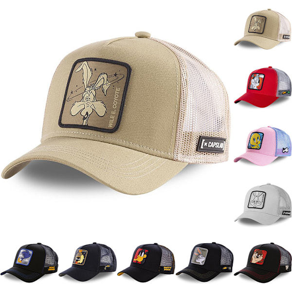 Tecknad Truckerkeps Mesh Baseballkeps Män Kvinnor Casual Andningsbar Snapback Keps #3