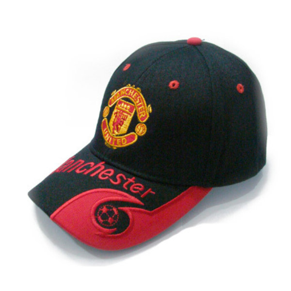 Unisex Baseball Caps med Broderi Justerbar Fotballhatt Red Devils Black