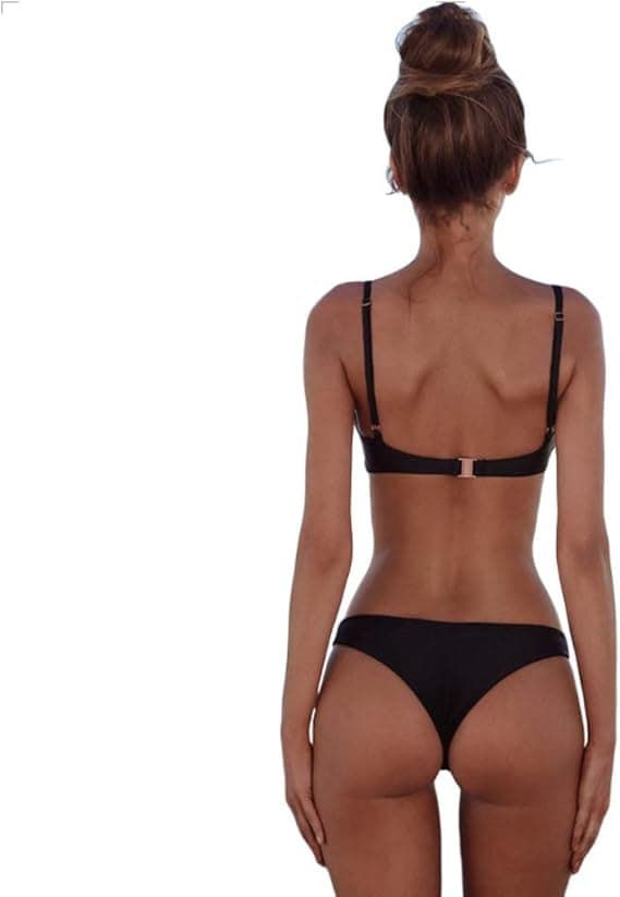Naisten bikinisetti, matala vyötärö, stringit, ilman rintatukea