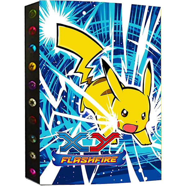 Lokeroinen 432 kortin animealbumikirja Pikachu suosikkipelikorttien kansio