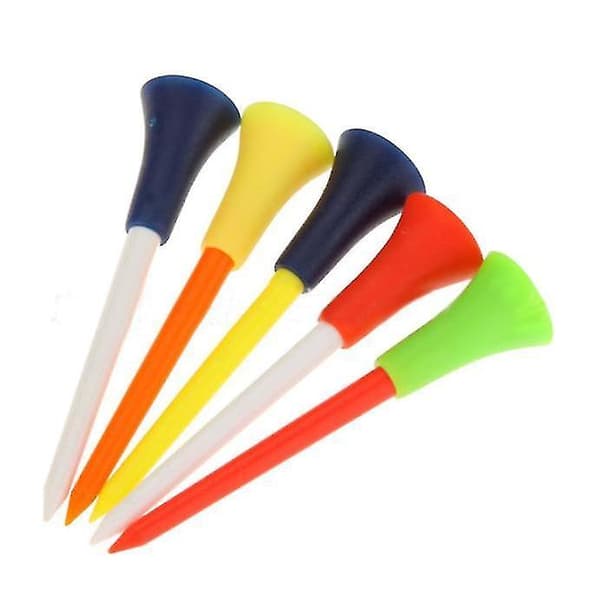 30 Pcs Multicolored Plastic Golf Tees 83mm Durable Rubber Top Golf Tee