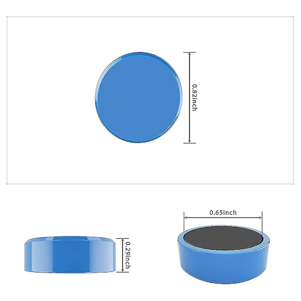 60x Whiteboard Magneter - Runde Køleskabs-/Kontormagneter