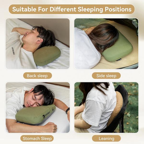 Memory Foam Kudde Utomhus Camping Resa Cervical Kudde Bärbar Lunchpauskudde Långsam Återhämtning Memory Kudde