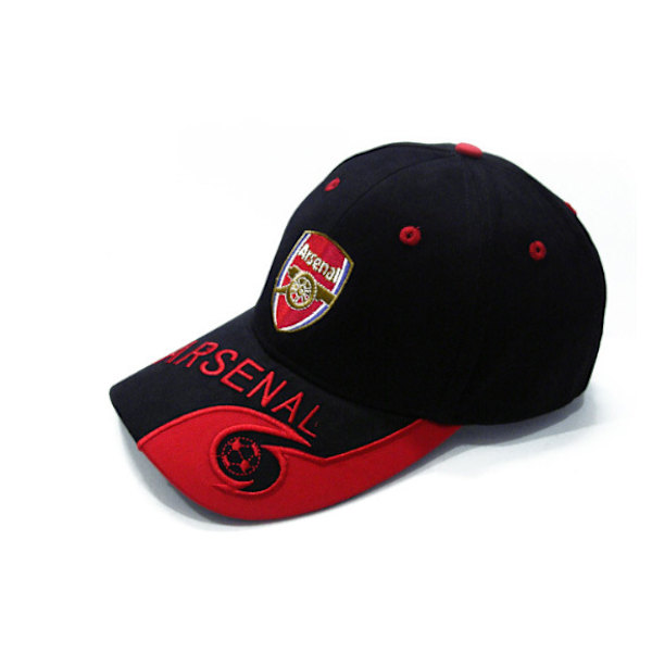 Broderad keps Unisex justerbar fotbollsk kep Arsenal Black