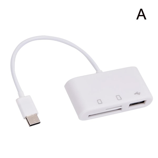 USB-C 3-i-1 Hubbkonverter Typ C-adapter SD-kortläsare för Mac typ-C One-size
