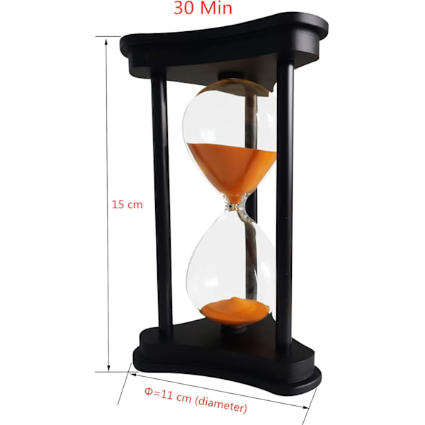 Timglass 15 minutters sandglass timer for dekorasjon restaurant stue hjem skap kontor dekorasjon soverom fest festival jul treramme