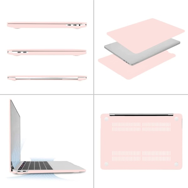 Etui til MacBook Pro 13 tommer A1706 A1708, Rosa