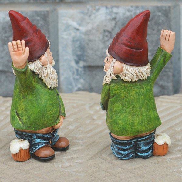 Havegnom Humor Havestatue Polyresin Havegnomstatue Til Indendørs Eller Udendørs Dekoration