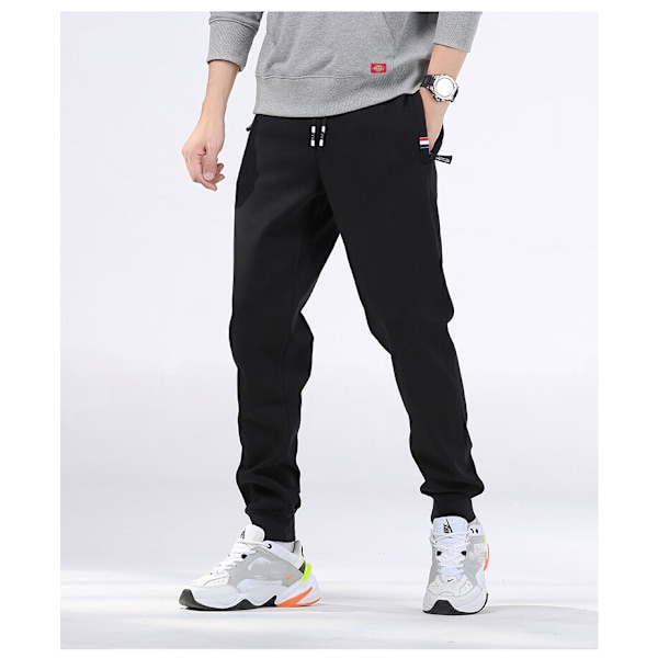 Talviset fleece-housut Paksu Casual Thermal Sweatpants Jogginghousut musta black 4XL