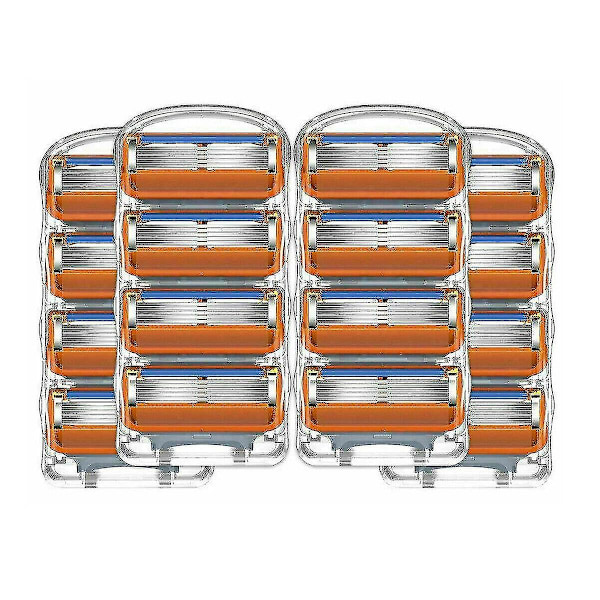 52-pakning barberblader for menn Fusion 5-kompatible - WELLNGS 12 packs